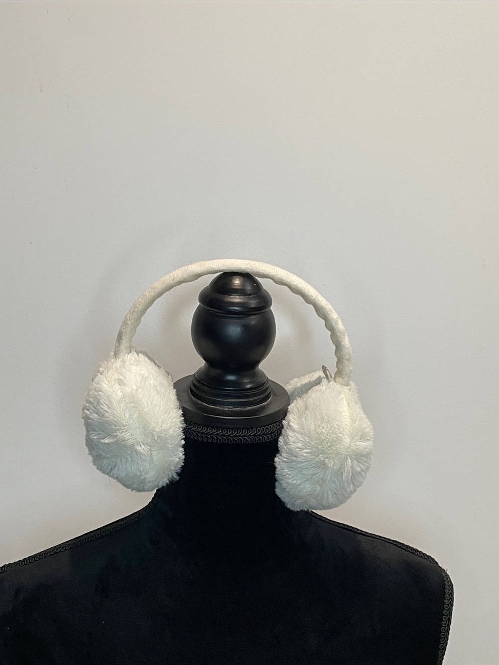White Plush Earmuffs- Cozy Winter Ear Warmers